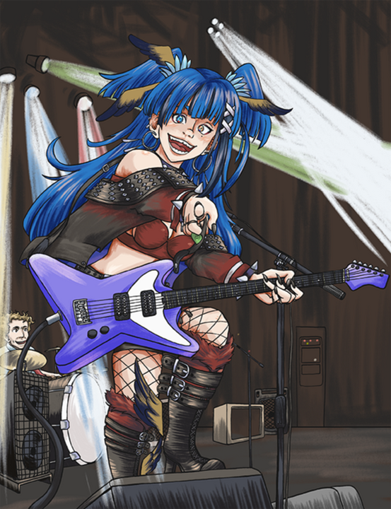 Isaa Point Fanart of Isaa Corva, a Vtuber